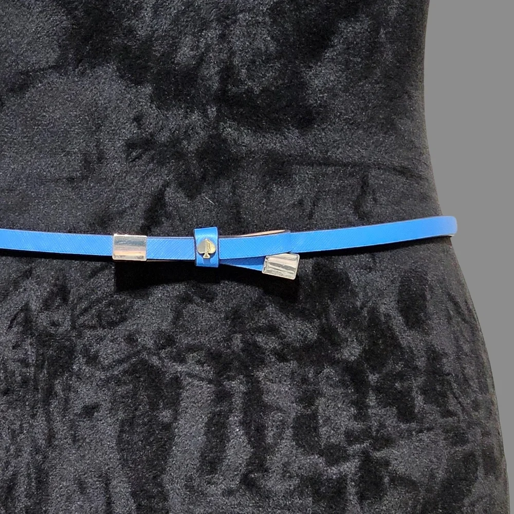 Kate Spade New York Belt Riverside Shoestring Bow Leather Vacation Minimalist